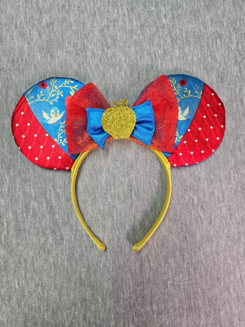 Disney Princess Headband Girls One Size Multicolor Snow White Bow Minnie Ears